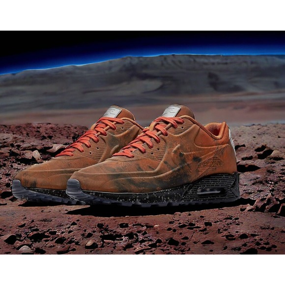 Nike Air Max 90 Mars Landing Stone Magma Orange Black New in Box Womens Size 6 - Picture 14 of 15